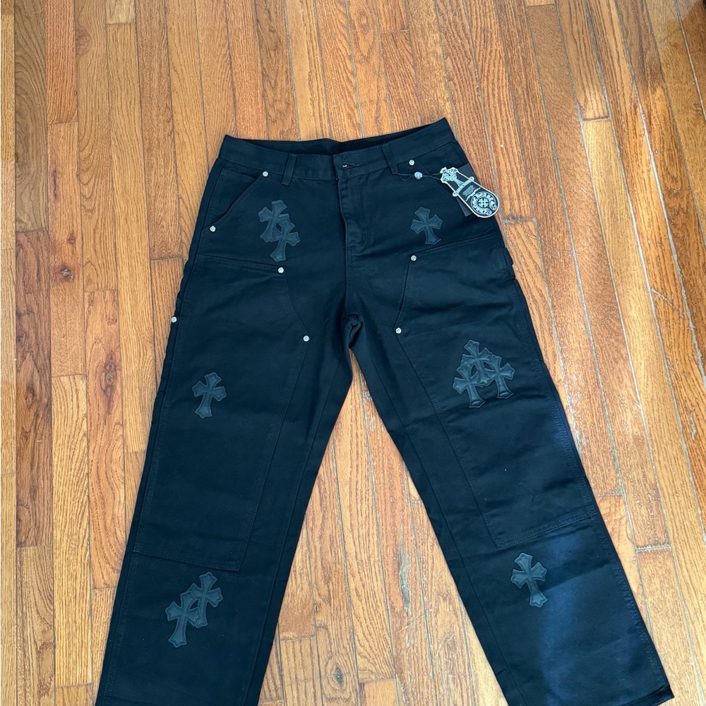 Chrome Hearts Black Cargo Pants Size 34